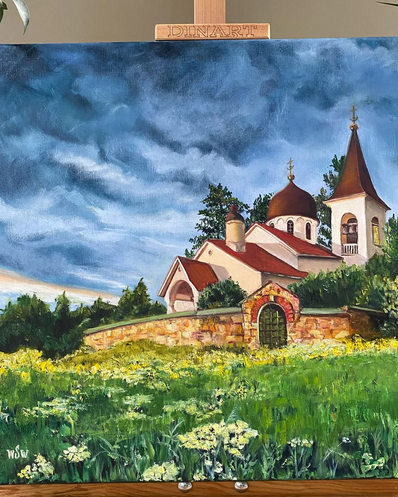 Картина маслом, Пейзаж Россия 50×50 см — Оригинал
