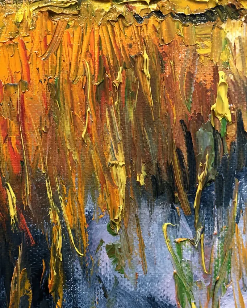 Летний пейзаж. Картина маслом 20×20 см — 20×20 см