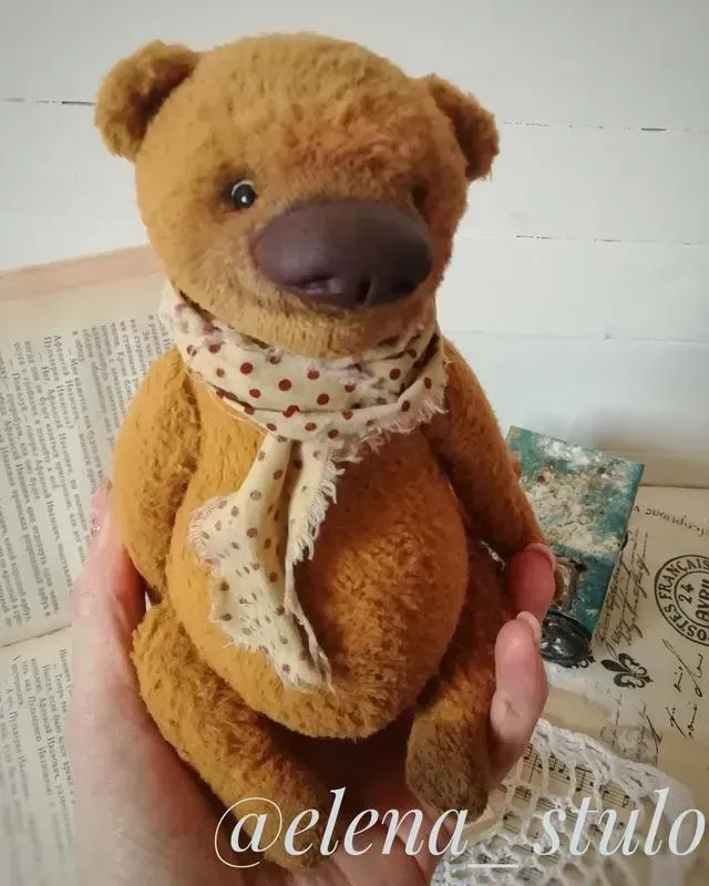 Мишка Тедди Николай, горчичный, 20 см