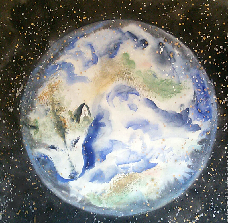 Картина Живая планета, 50x50 космос волк