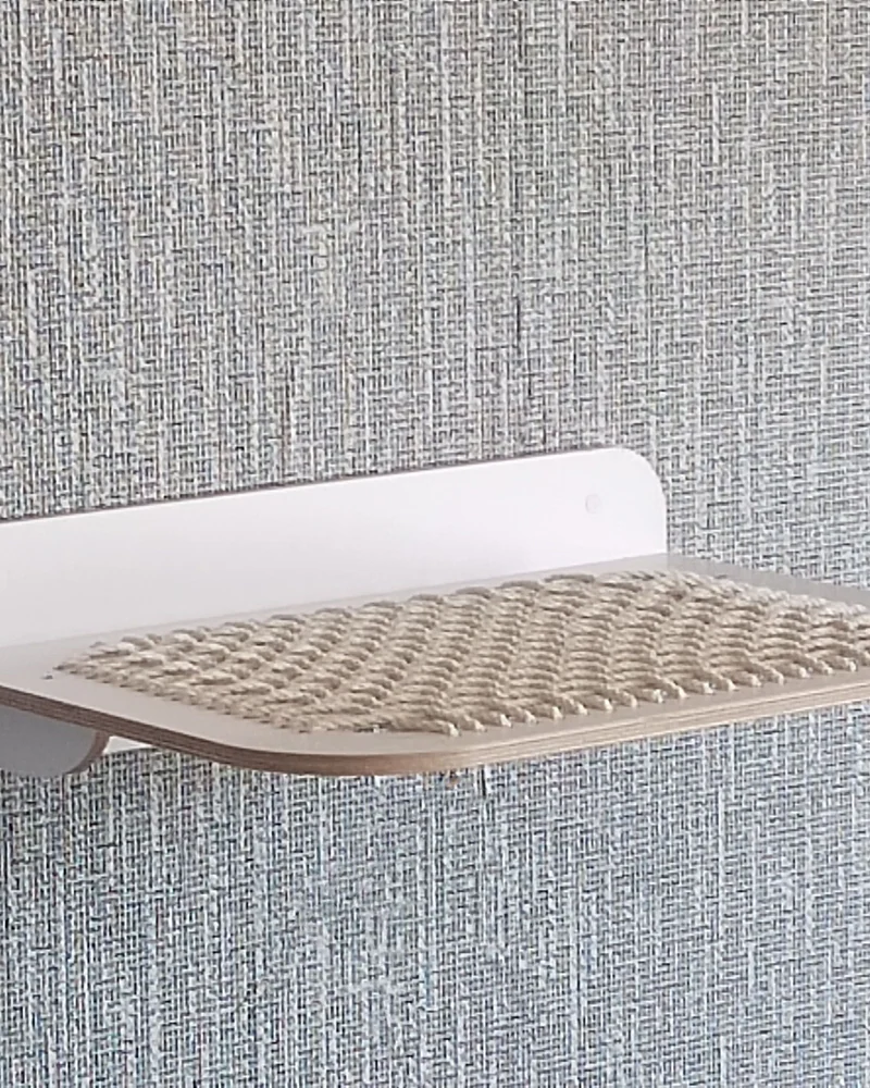 гамак настенный лежанка полка для кошек плетеный на стену VIMBESK — Белый с хлопком