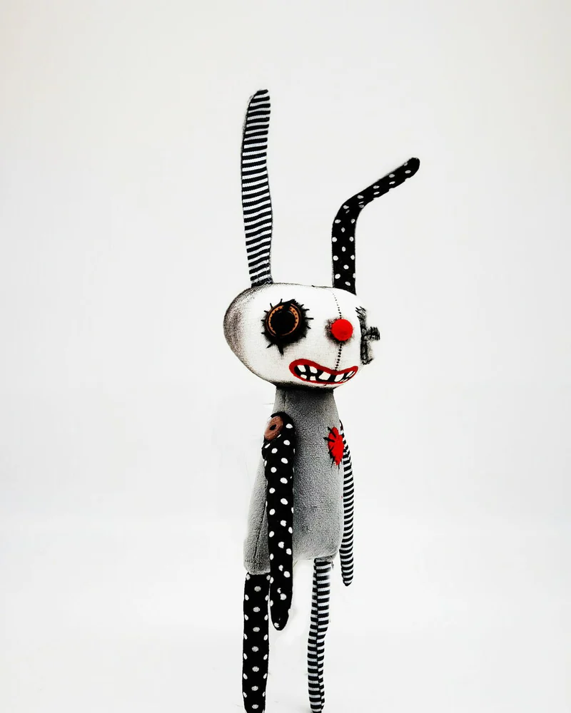 Чердачная кукла Заяц текстильный Чердачный монстр Сreepy doll Кролик