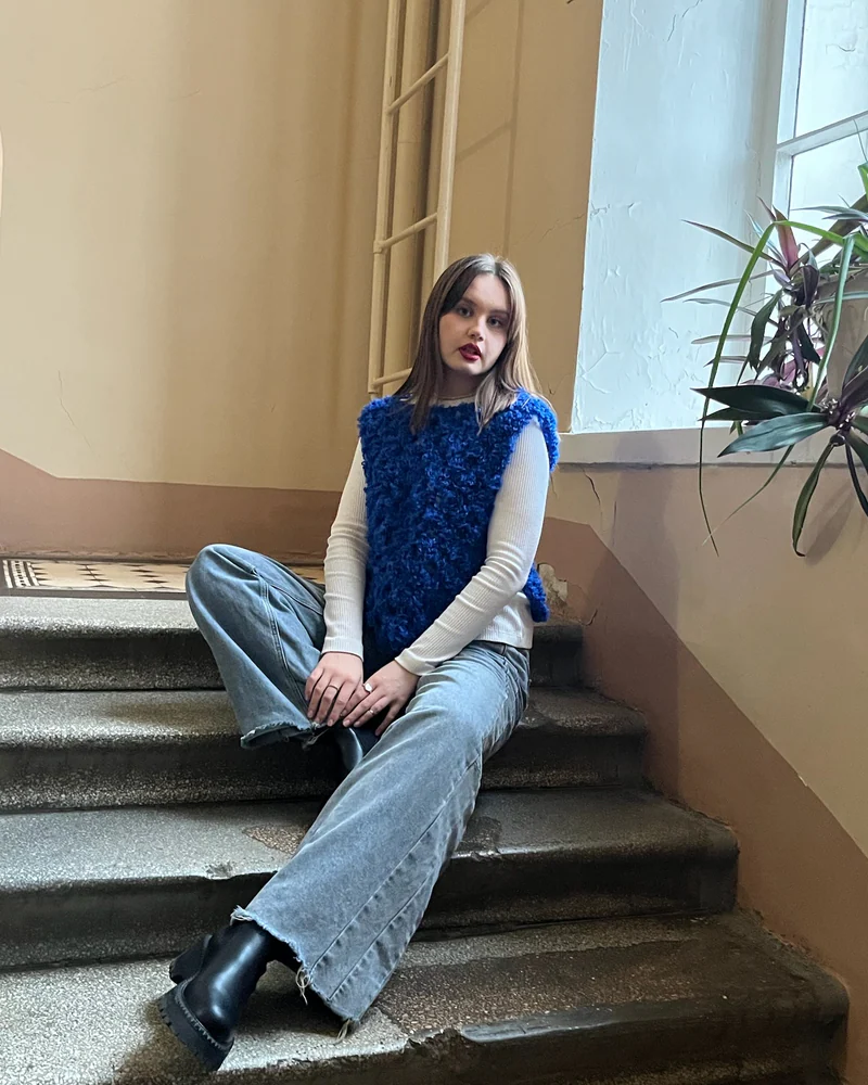 жилет Овер букле