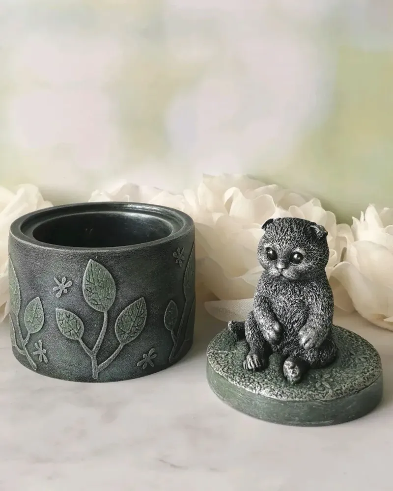 Шкатулка с шотландским вислоухим котиком