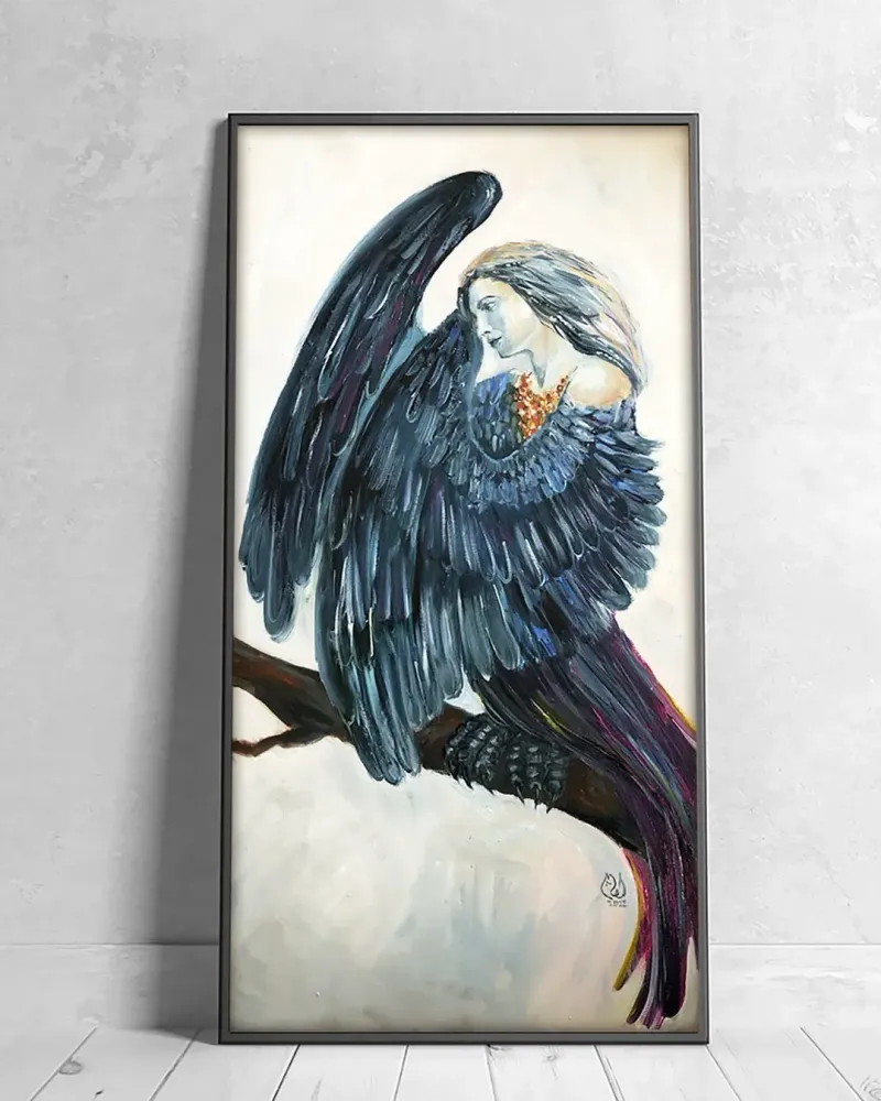 Сирин. Картина маслом 30×60 см — 30×60 см