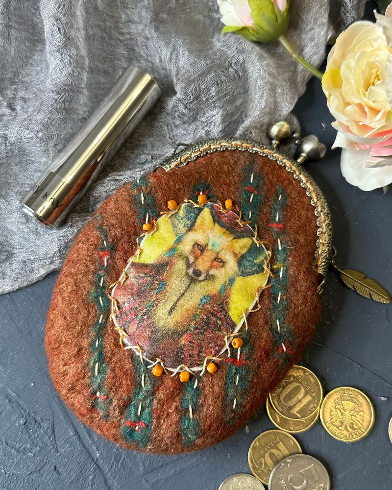 Косметичка маленькая Лиса. Подарок девушке