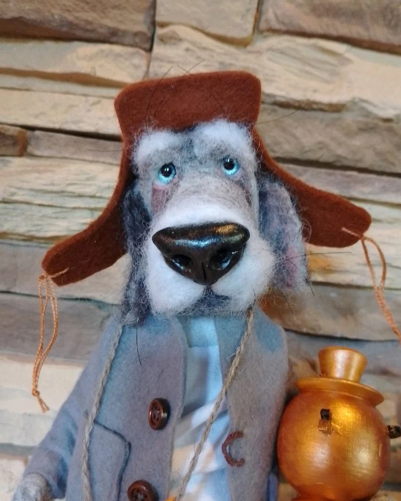 Григорий. Пёс. Игрушка из шерсти