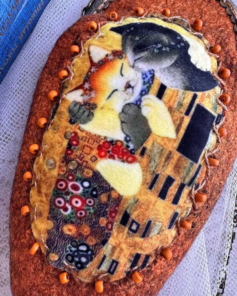 Футляр для очков женский. Поцелуй Густав Климт. Подарок подруге. Арт ф