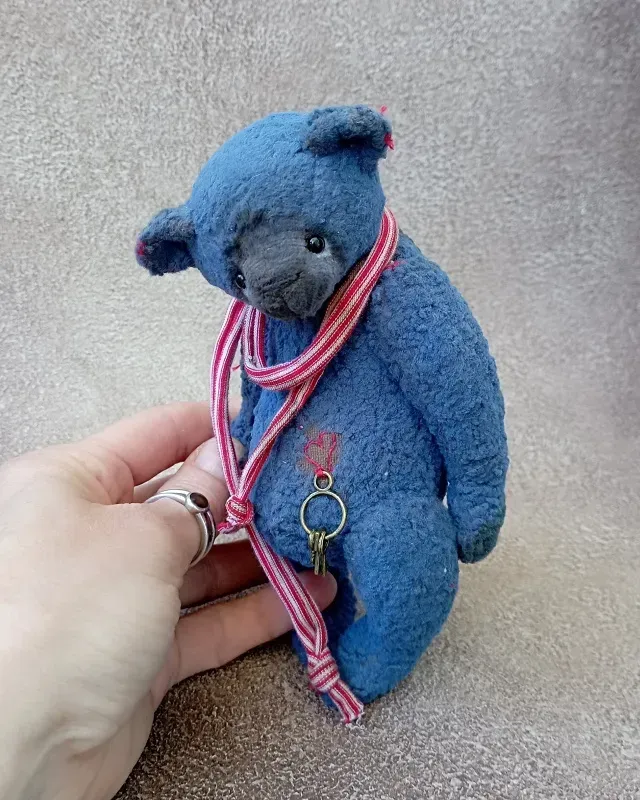 Мишка Тедди Малыш, синий, 16 см
