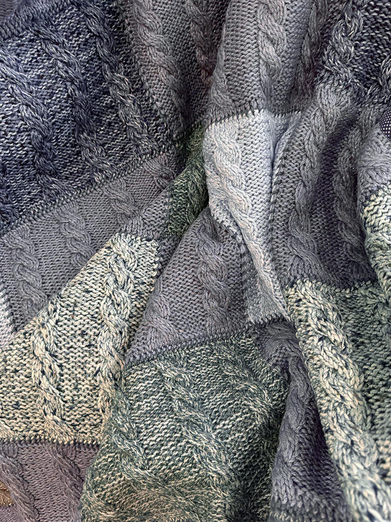 Плед вязаный TePled. Ручная работа, 150×185 см, арт. 145.