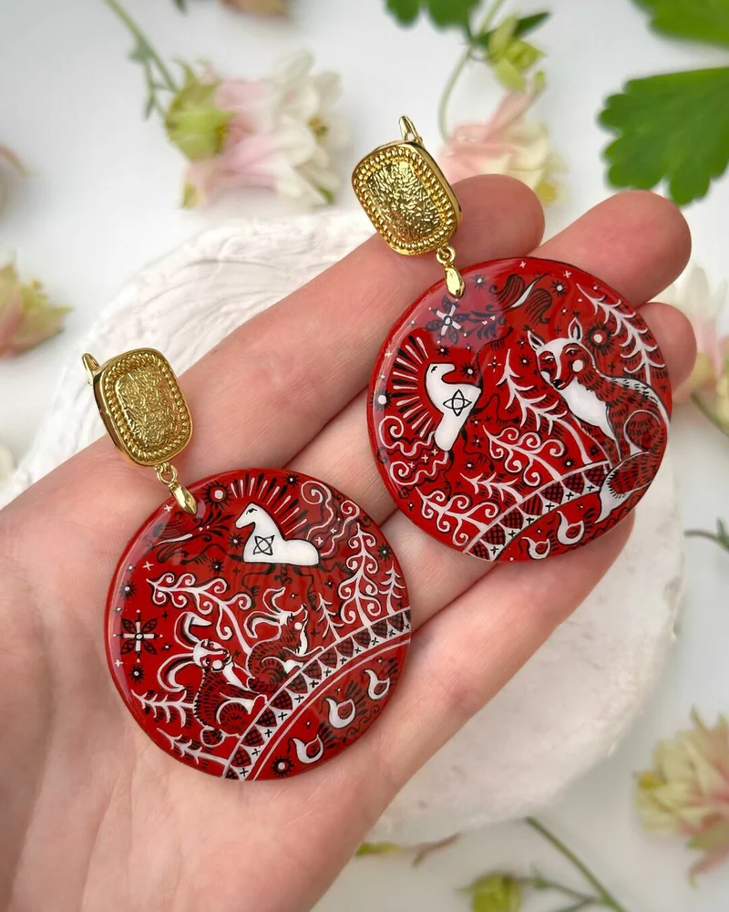 Серьги «Сказанье о лесе»