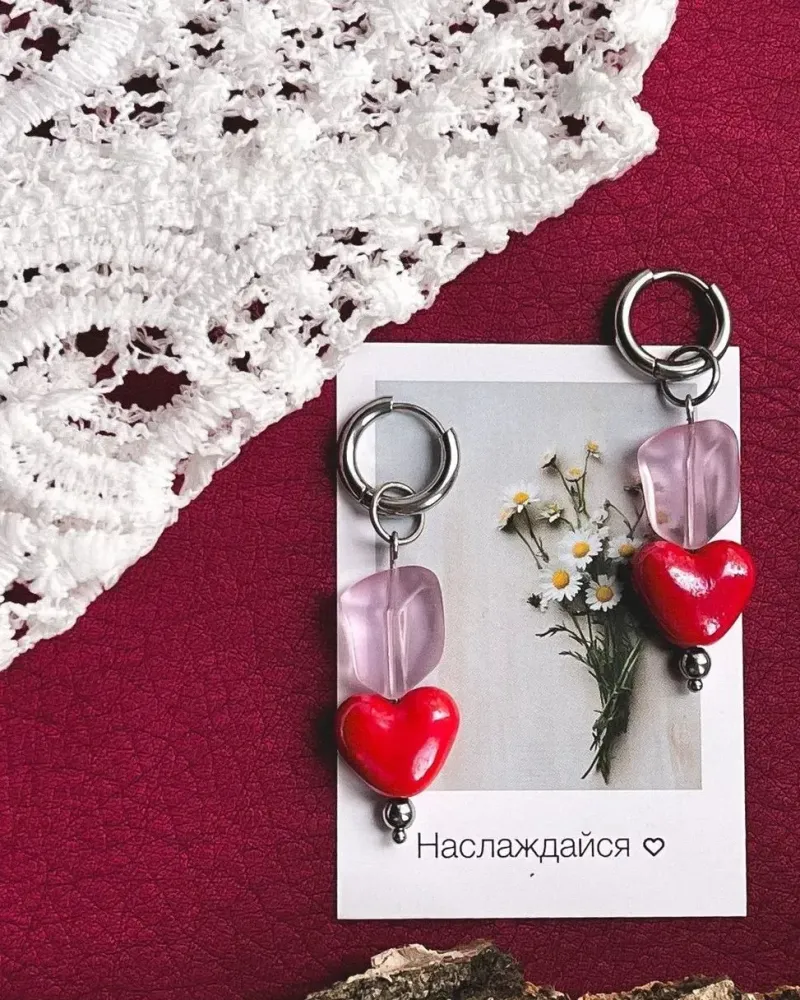 Серьги из керамики