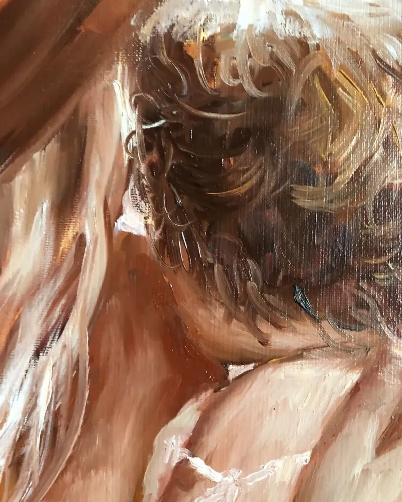 Мама с ребенком. Картина маслом 40×60 см — 40×60 см