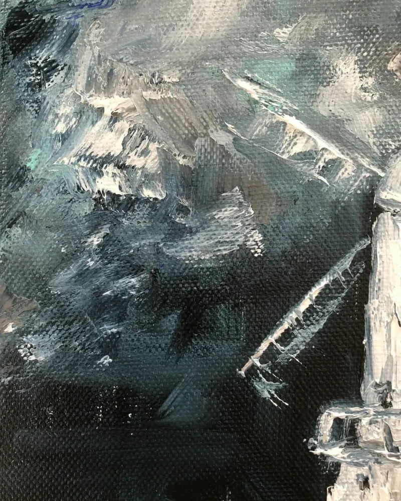 Мельница. Картина маслом 18×24 см — 18×24 см
