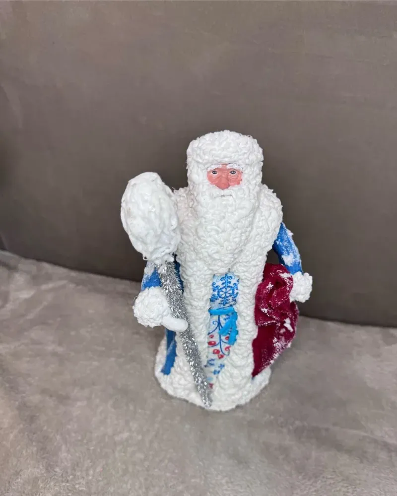 Ватные игрушки Дед Мороз и Снегурочка