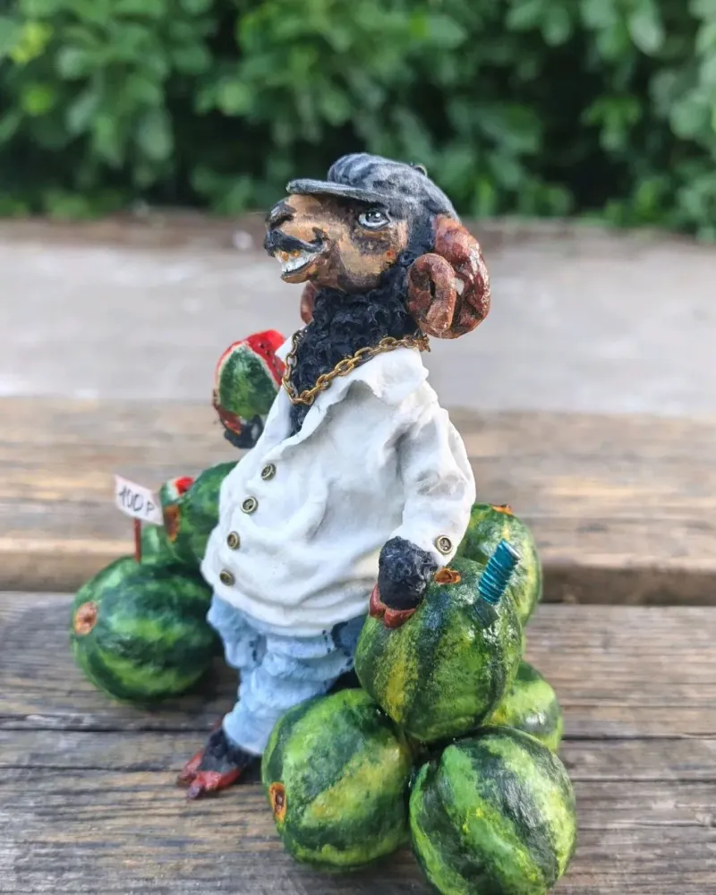 Ватная игрушка «Баран грузин» — 13×13×8 см