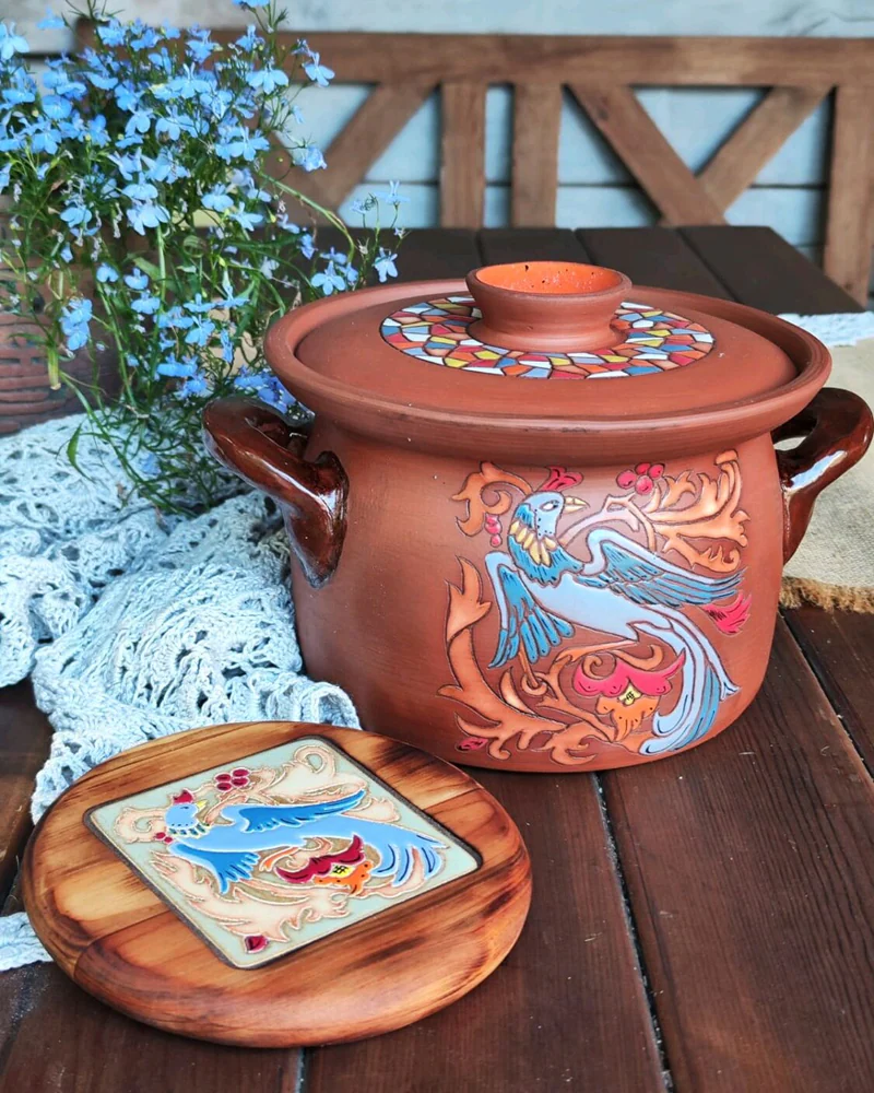 Кашник керамический гончарный, супница