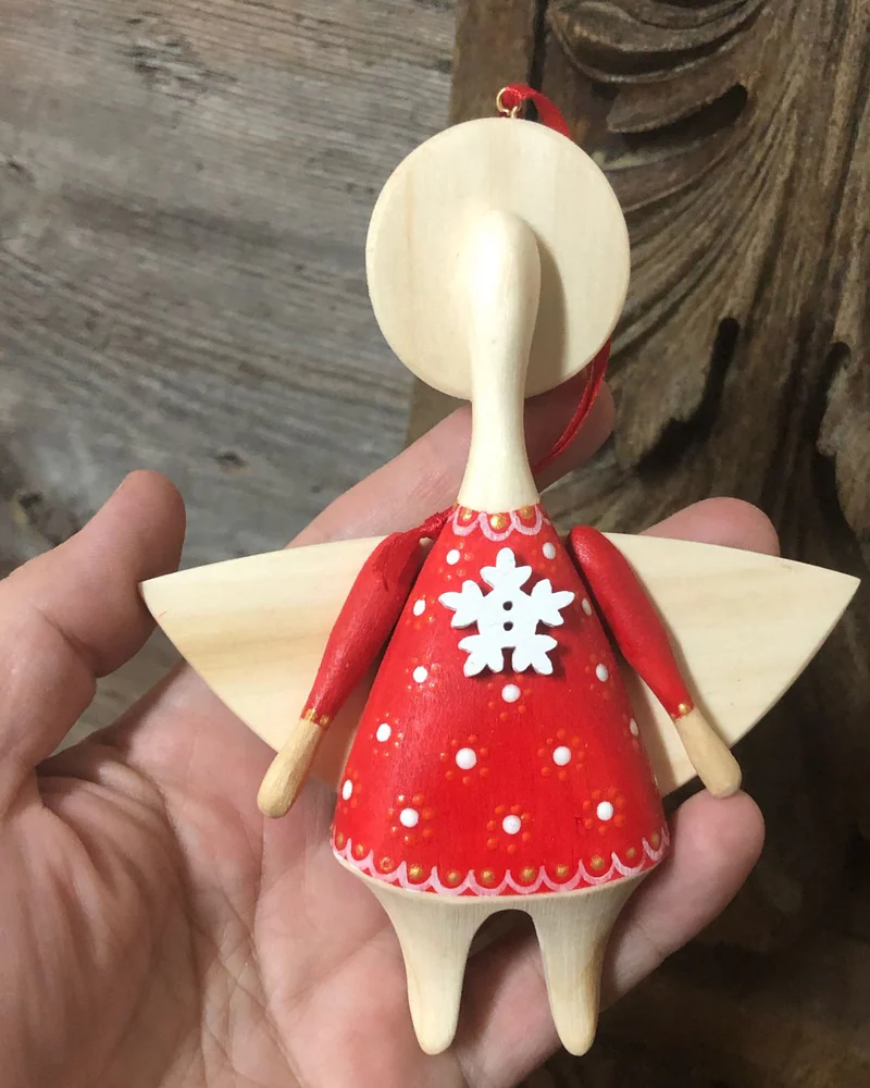 Набор ёлочных игрушек из дерева