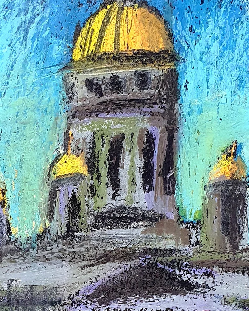 Картина "Исаакий" масл.пастель, А4