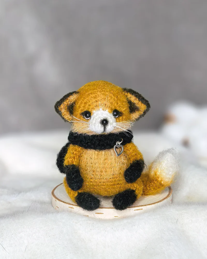 Лисенок вязаная игрушка — Маленький