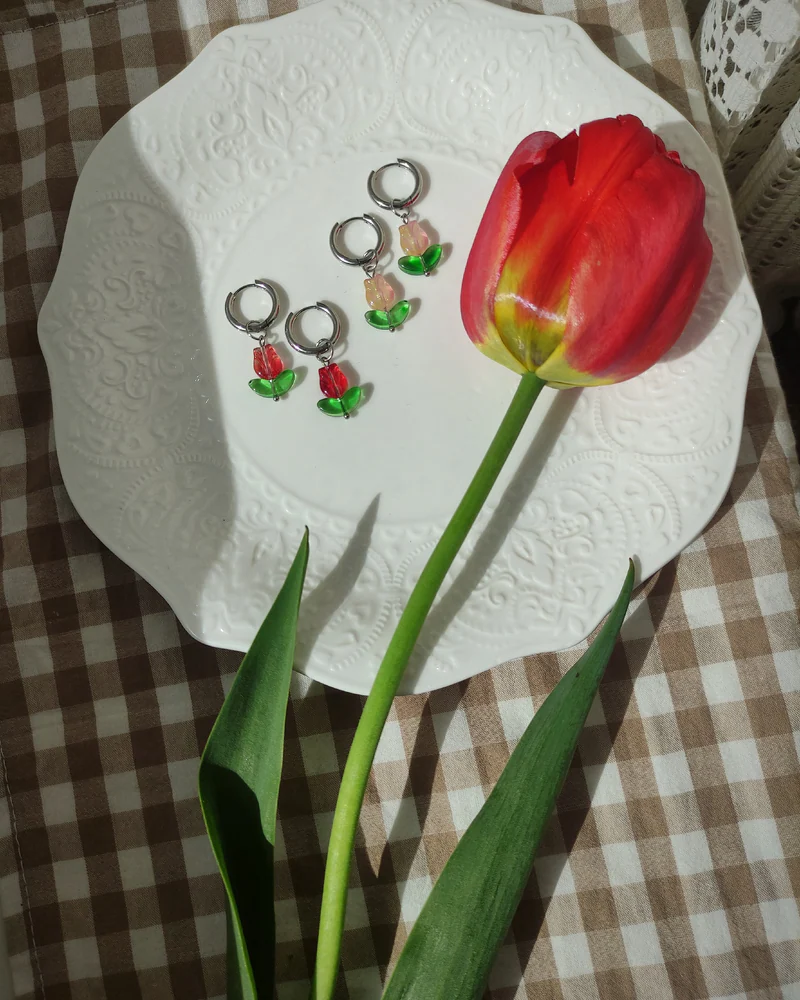 Серьги Тюльпаны