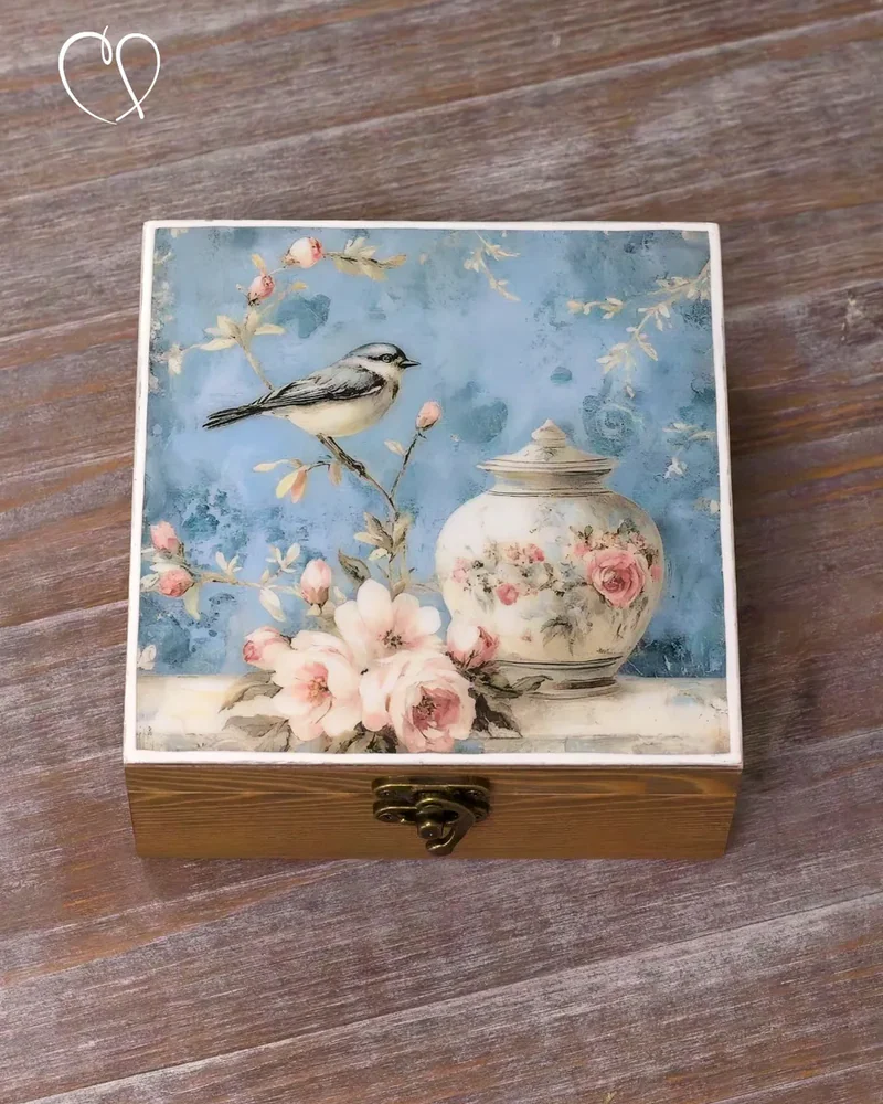 Шкатулка деревянная с рисунком, 14 × 14 × 7 см — Рисунок 13