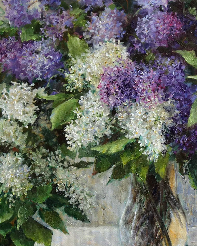 Сиреневый треугольник. Холст, масло. 70х80 см