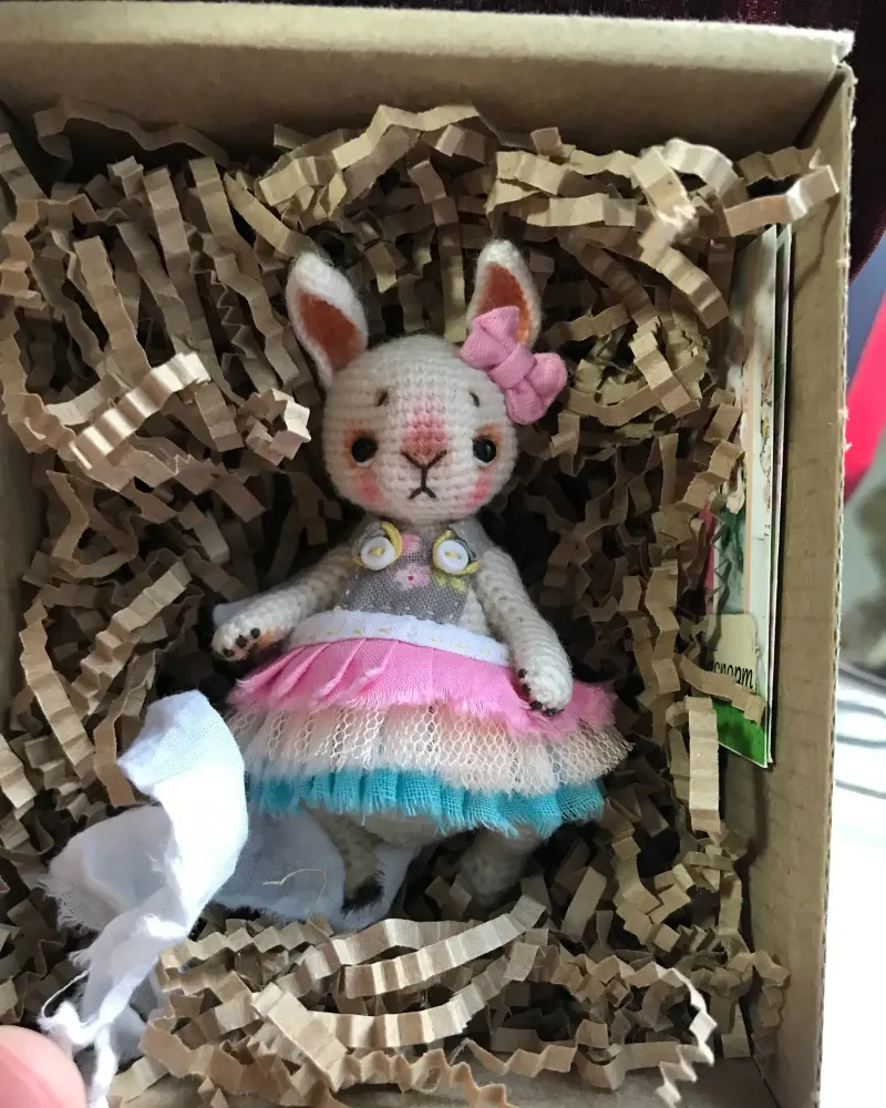 Зайка тедди, 8 см — 8 см