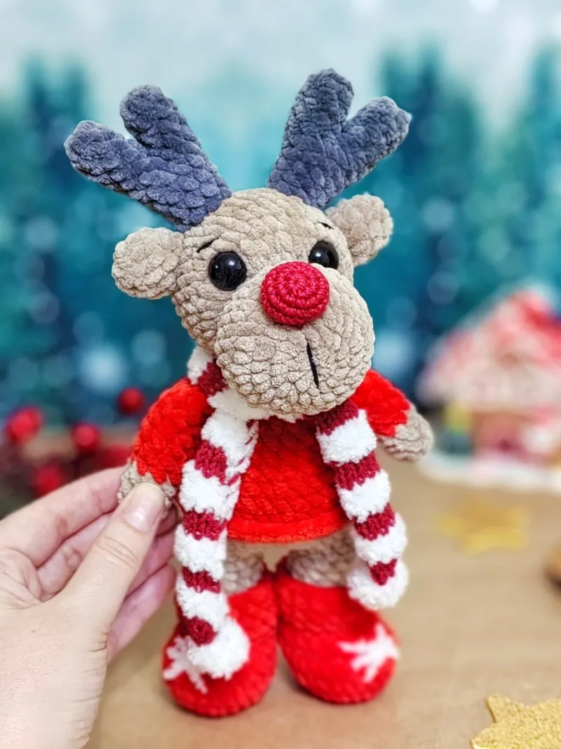 Мягкая игрушка Новогодний олень