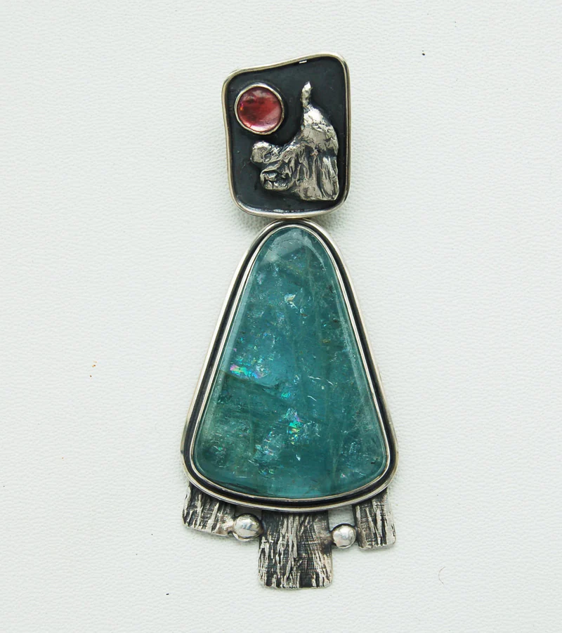 Кулон Аквамарин, турмалин "Медитация"