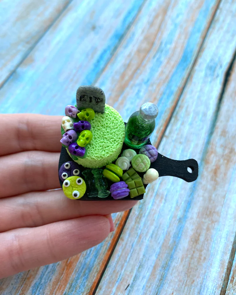Кукольная Миниатюра «Хеллоуин 💚💜»