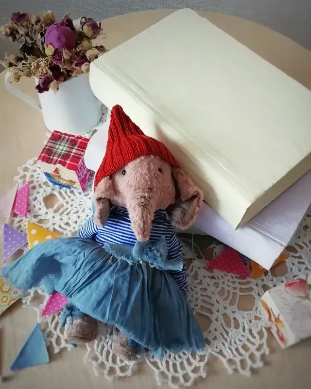 Слонёнок Тедди Грейс, розовый, 19 см