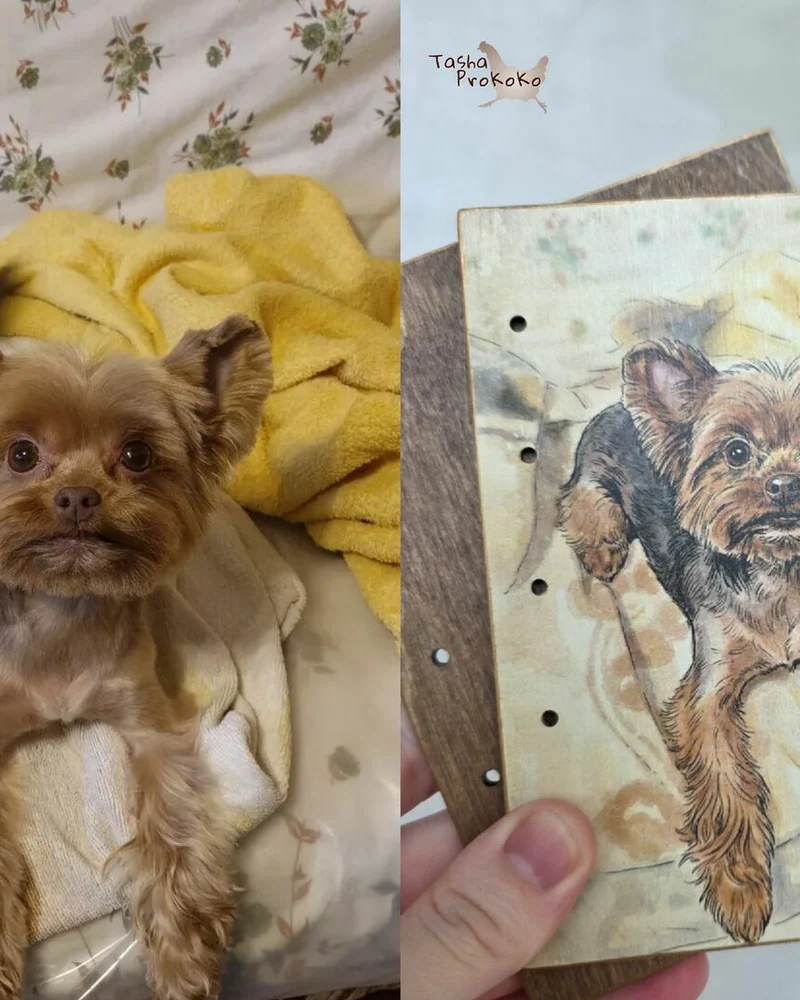 Деревянный блокнот А6 с вашим питомцем — Your Pet