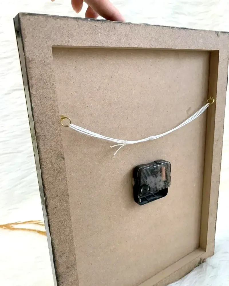 Настенные часы с обсидианом Черное золото, 30 × 40 см, обсидиан, эпоксидка