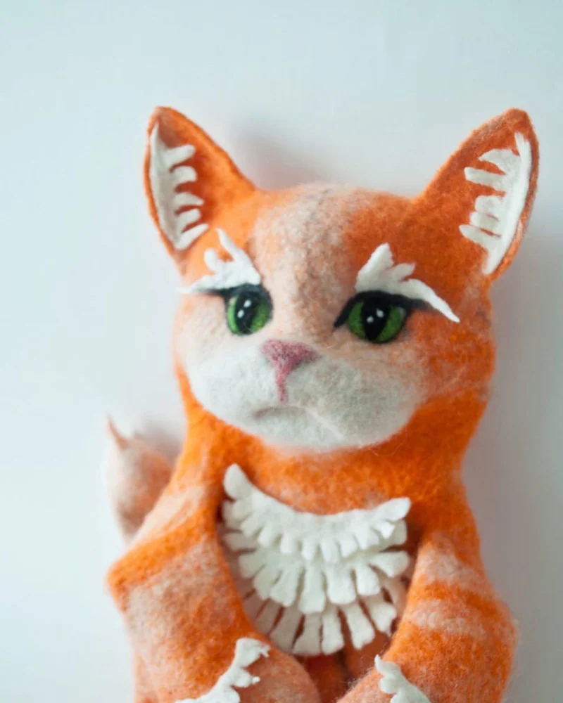 "Котик" Валяная игрушка бибабо, кукольный театр