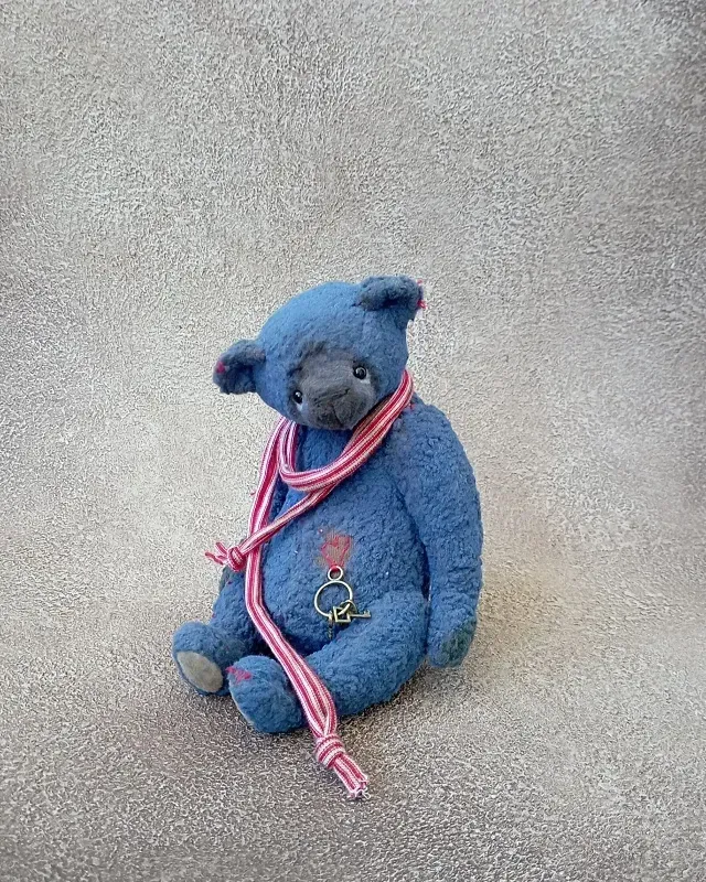 Мишка Тедди Малыш, синий, 16 см