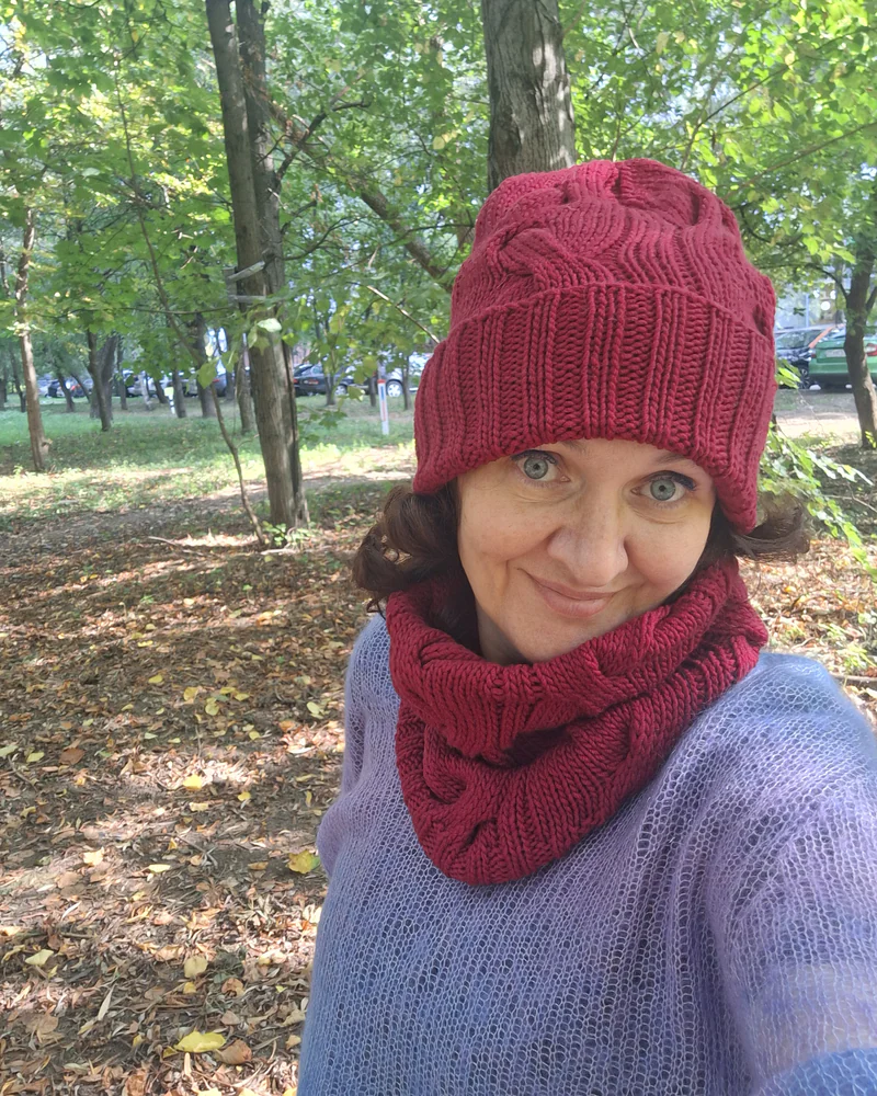 Шапка и снуд Косы. — Шапка и снуд