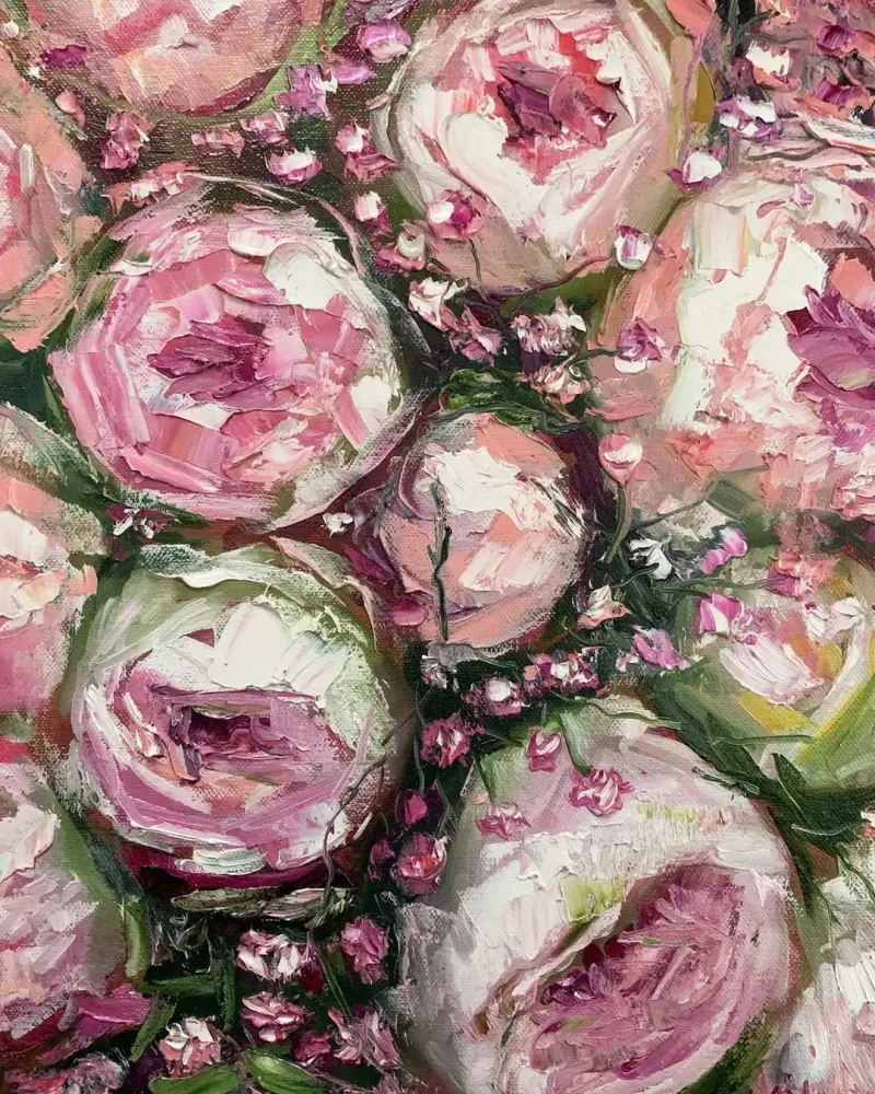 Цветы. Картина маслом 30×40 см — 30×40 см