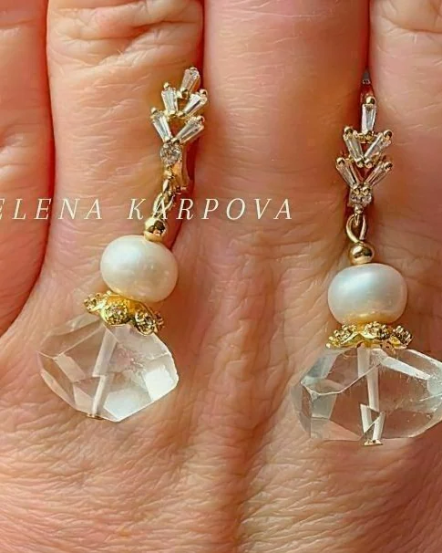Серьги с натуральными камнями