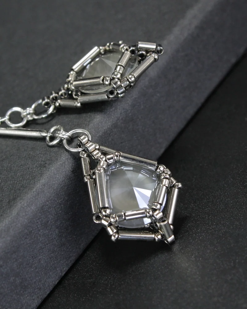 Стильные серьги «Lacquer Dark Grey» — Основной