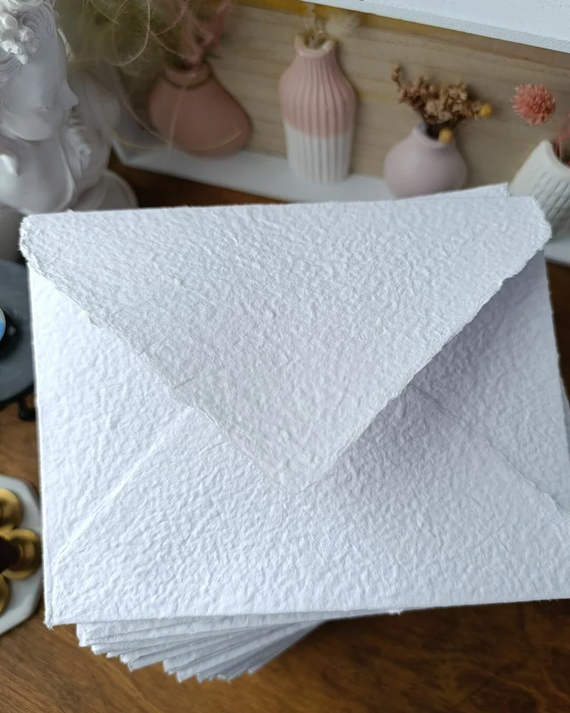 Конверты ручного литья 13 × 17 см — Белый