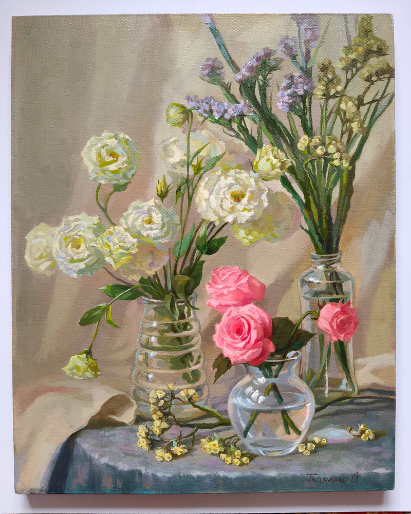Картина маслом "Цветы", 50*40