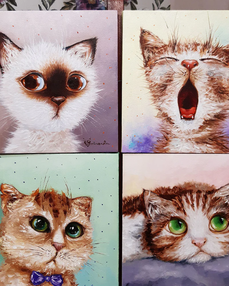 Картина с котенком, смешной кот Картина в детскую