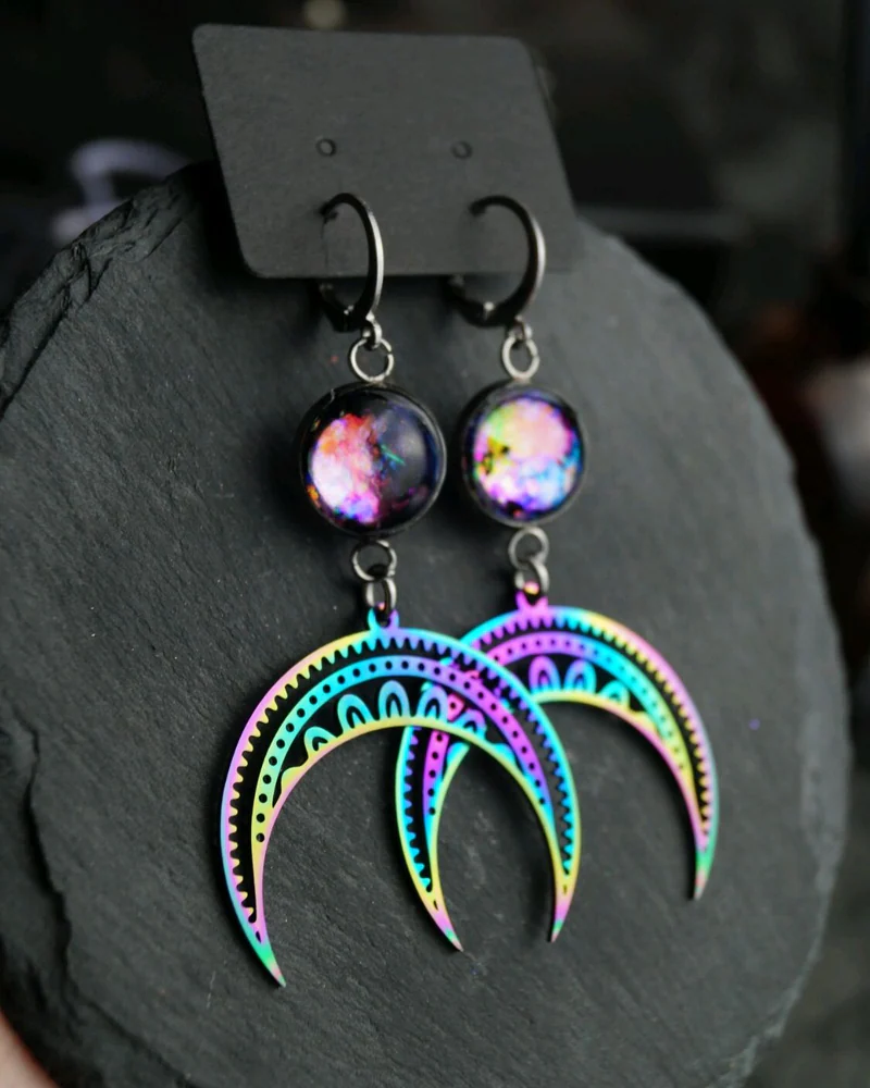 Серьги космические луны