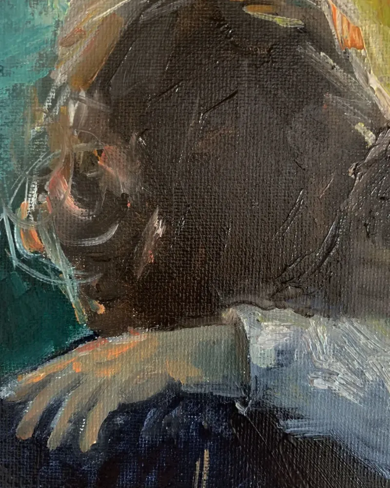 Мама. Картина маслом 20×20 см — 20×20 см