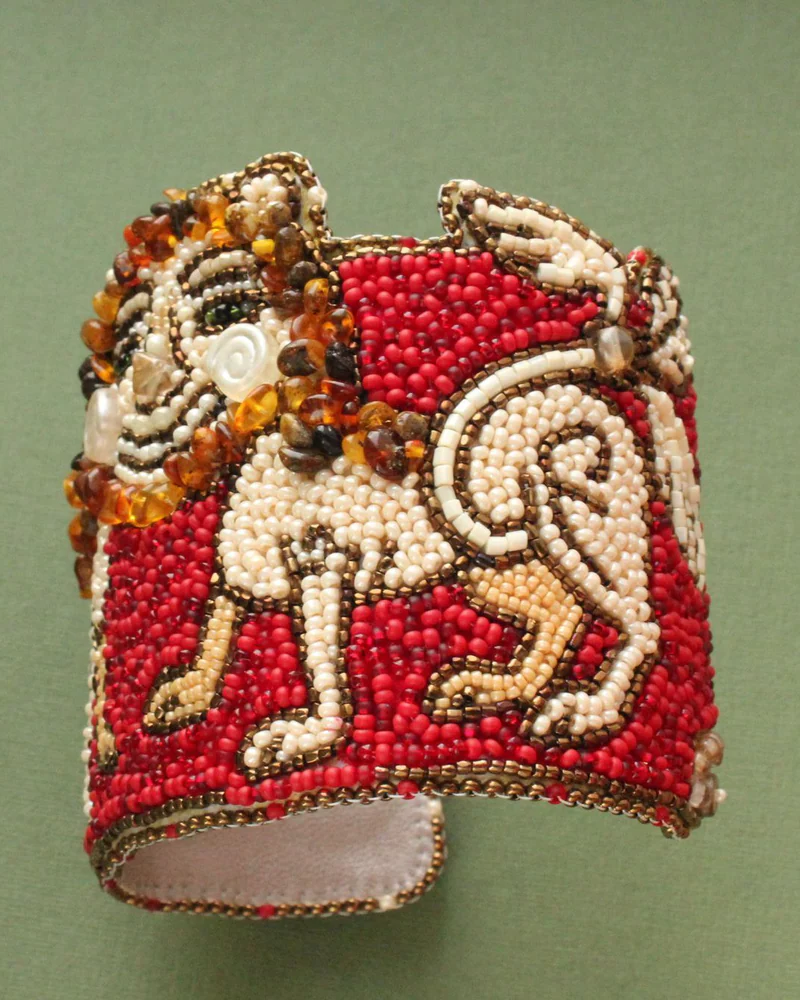 Широкий браслет "Лев"