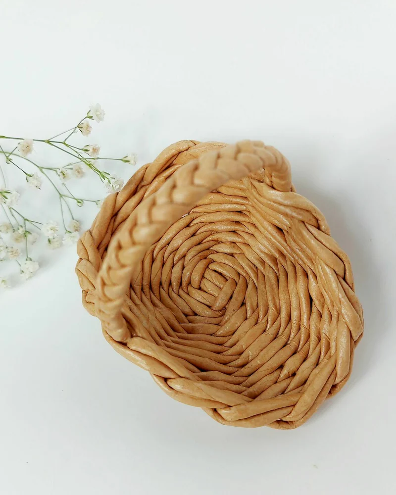 Миниатюрная кукольная корзинка для сбора цветов