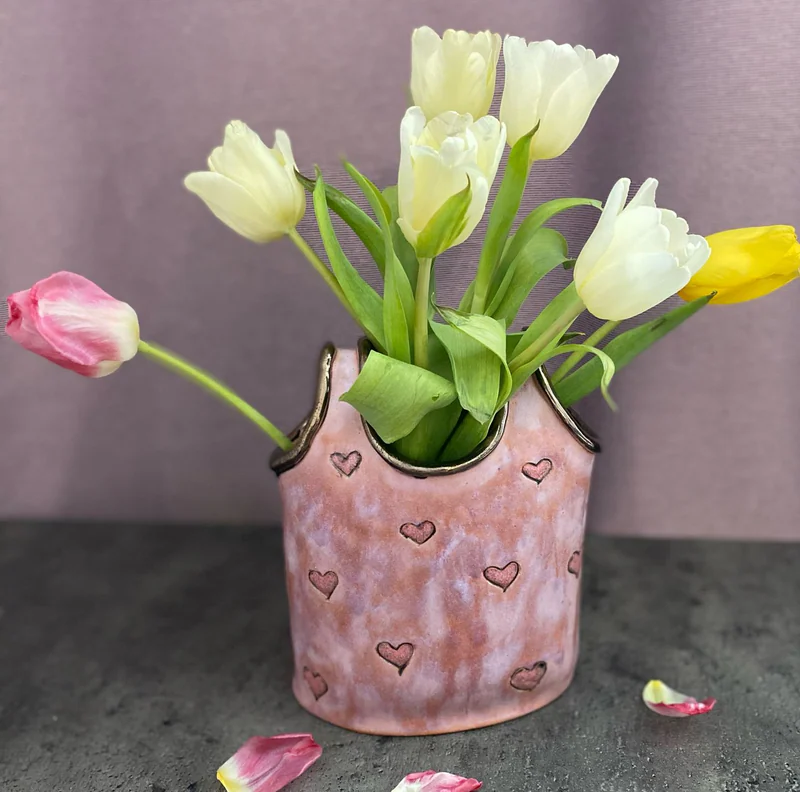 Ваза-майка с сердечками