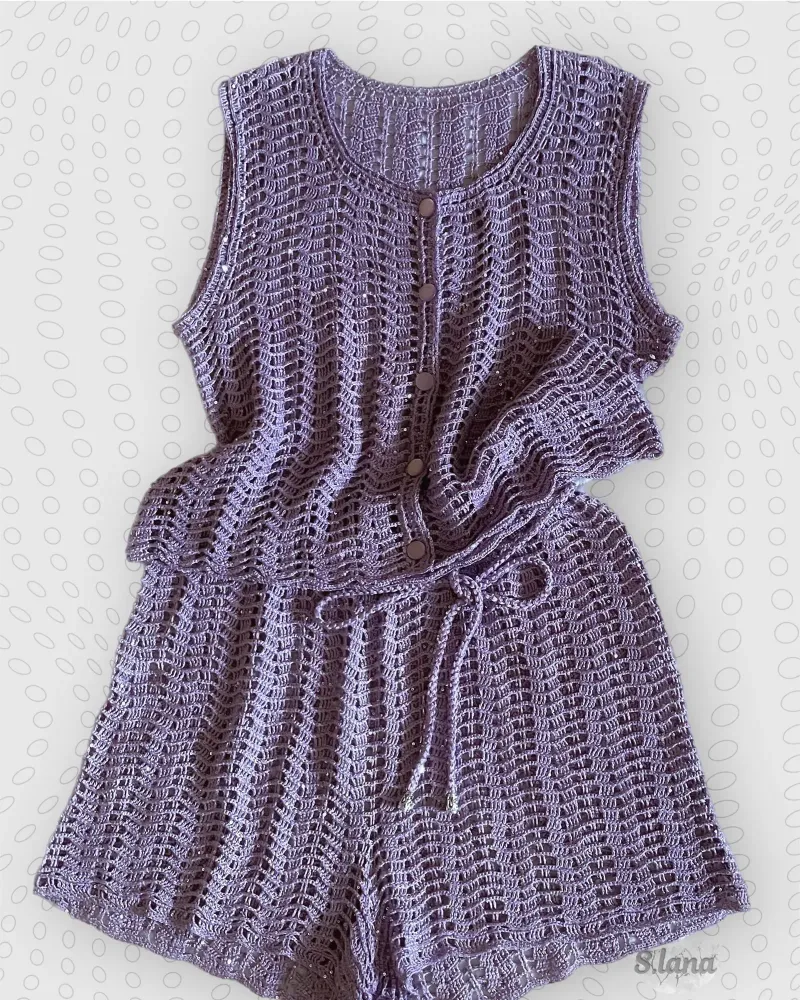 Комплект: ажурный топ и шорты
