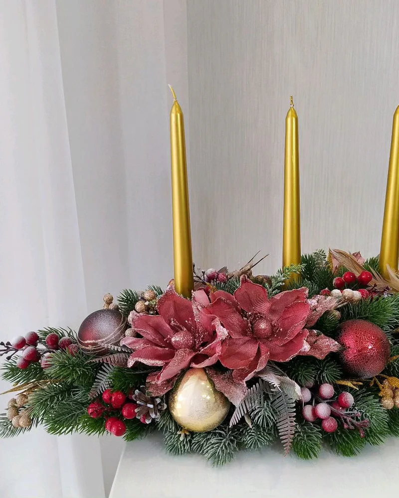 Новогодний набор из гирлянды и подсвечника — Новогодний набор из гирлянды и